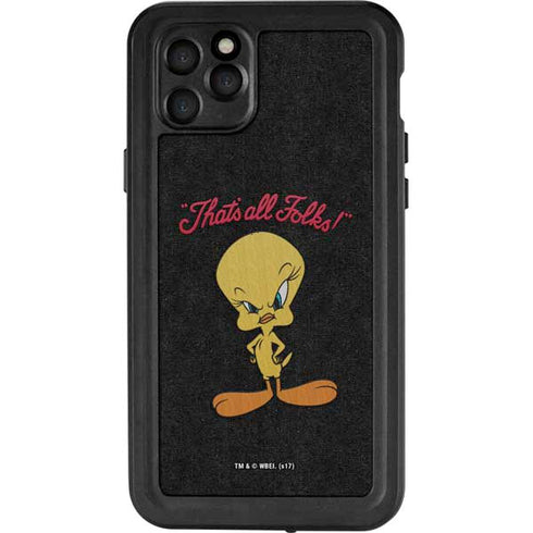 Looney Tunes Tweety Bird Thats All Folks iPhone 11 Pro Max Waterproof Case