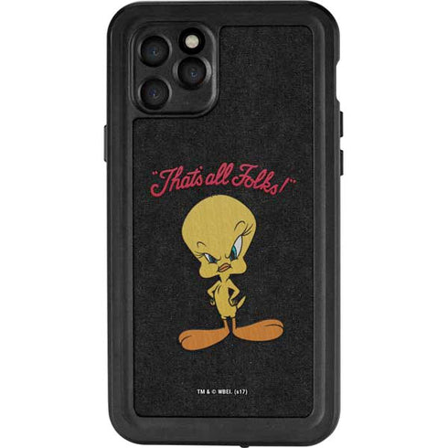 Looney Tunes Tweety Bird Thats All Folks iPhone 11 Pro Waterproof Case