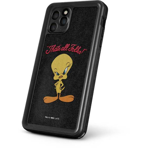 Looney Tunes Tweety Bird Thats All Folks iPhone 11 Pro Waterproof Case