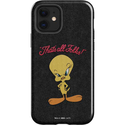 Looney Tunes Tweety Bird Thats All Folks iPhone 12 Impact Case