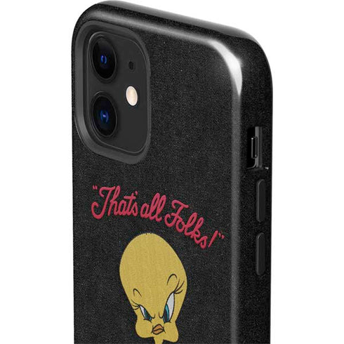 Looney Tunes Tweety Bird Thats All Folks iPhone 12 Impact Case