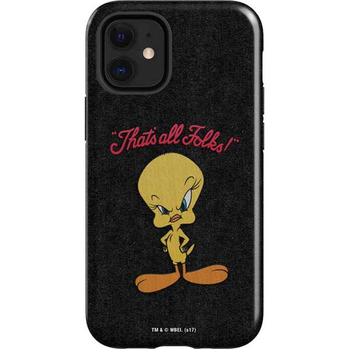 Looney Tunes Tweety Bird Thats All Folks iPhone 12 Mini Impact Case