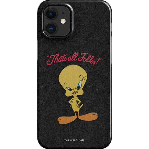 Looney Tunes Tweety Bird Thats All Folks iPhone 12 Mini Lite Case