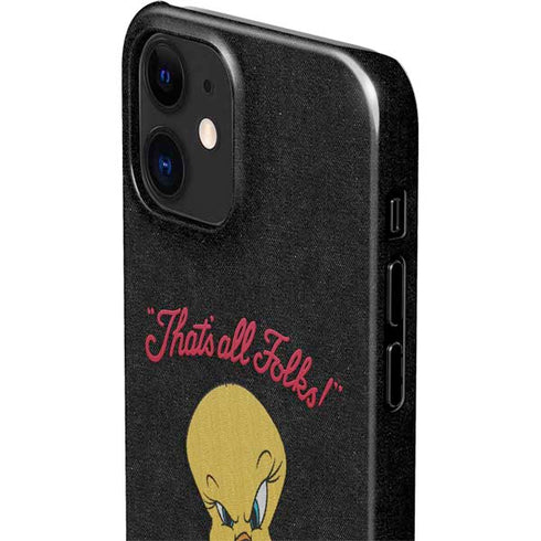 Looney Tunes Tweety Bird Thats All Folks iPhone 12 Mini Lite Case