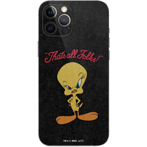 Looney Tunes Tweety Bird Thats All Folks iPhone 12 Pro Max Skin
