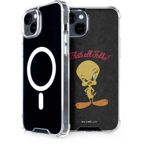 Looney Tunes Tweety Bird Thats All Folks iPhone 13 MagSafe Case