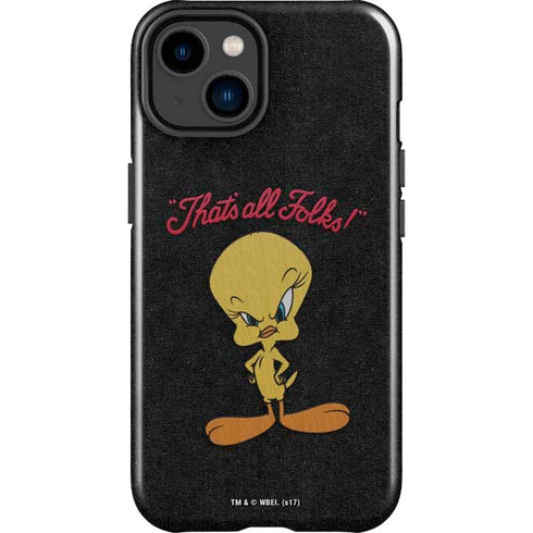 Looney Tunes Tweety Bird Thats All Folks iPhone 15 Plus Impact Case