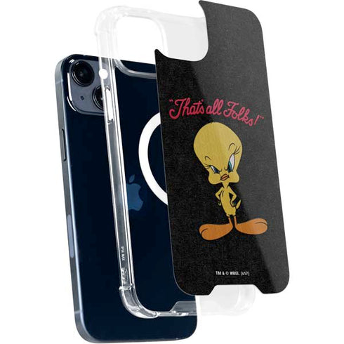 Looney Tunes Tweety Bird Thats All Folks iPhone 15 Plus MagSafe Case