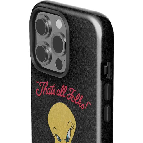 Looney Tunes Tweety Bird Thats All Folks iPhone 15 Pro Impact Case