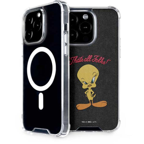 Looney Tunes Tweety Bird Thats All Folks iPhone 14 Pro MagSafe Case