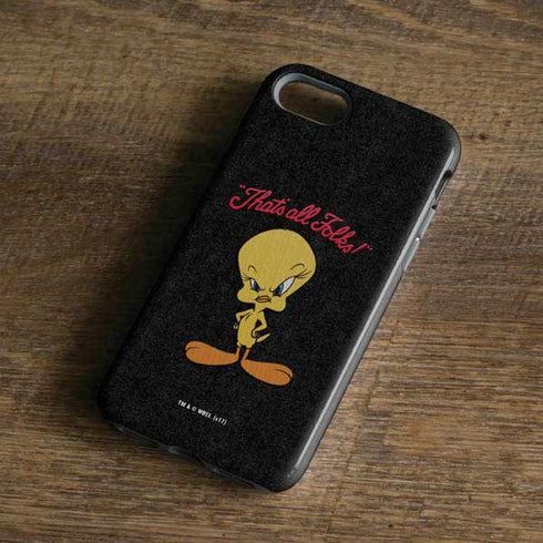 Looney Tunes Tweety Bird Thats All Folks iPhone 8 Pro Case