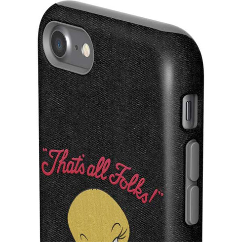 Looney Tunes Tweety Bird Thats All Folks iPhone SE (2nd & 3rd Gen) Pro Case