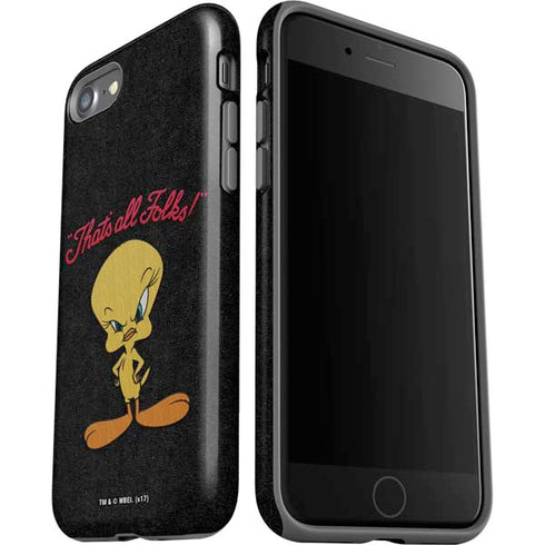 Looney Tunes Tweety Bird Thats All Folks iPhone SE (2nd & 3rd Gen) Pro Case