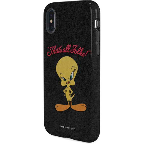 Looney Tunes Tweety Bird Thats All Folks iPhone XS Pro Case