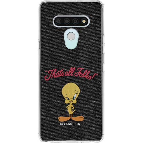 Looney Tunes Tweety Bird Thats All Folks LG Stylo 6 Clear Case