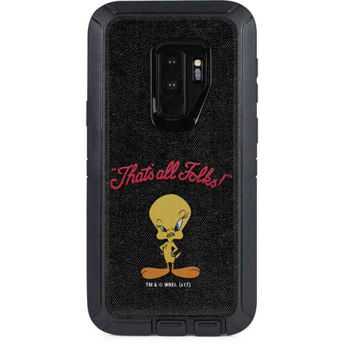Looney Tunes Tweety Bird Thats All Folks Otterbox Defender Galaxy Skin
