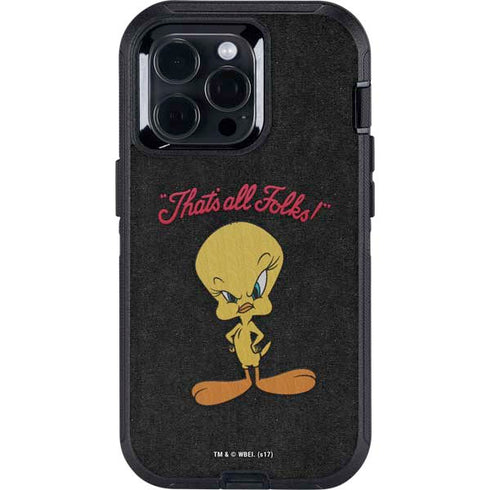 Looney Tunes Tweety Bird Thats All Folks Otterbox Defender iPhone Skin