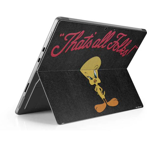 Looney Tunes Tweety Bird Thats All Folks Surface Pro 9 Skin