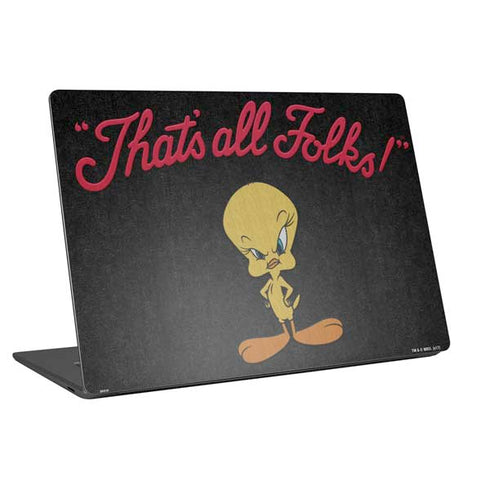 Looney Tunes Tweety Bird Thats All Folks Universal Laptop 16in (13 x 9.4in) Skin