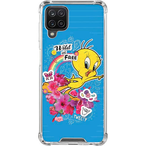 Looney Tunes Tweety Bird Wild and Free Galaxy A12 Clear Case