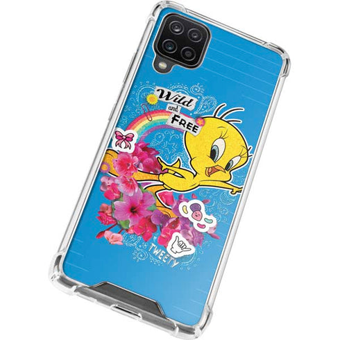 Looney Tunes Tweety Bird Wild and Free Galaxy A12 Clear Case