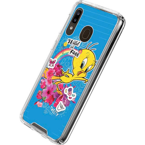 Looney Tunes Tweety Bird Wild and Free Galaxy A30 Clear Case