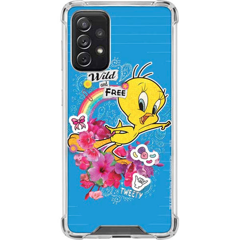 Looney Tunes Tweety Bird Wild and Free Galaxy A72 5G Clear Case