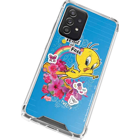 Looney Tunes Tweety Bird Wild and Free Galaxy A72 5G Clear Case