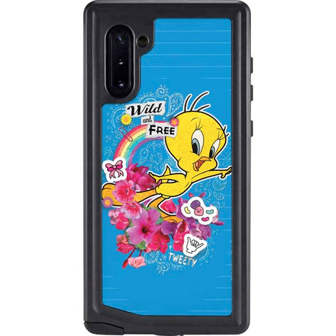 Looney Tunes Tweety Bird Wild and Free Galaxy Note 10 Waterproof Case