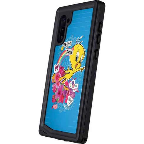 Looney Tunes Tweety Bird Wild and Free Galaxy Note 10 Waterproof Case
