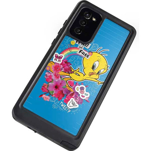 Looney Tunes Tweety Bird Wild and Free Galaxy Note20 5G Waterproof Case