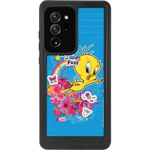 Looney Tunes Tweety Bird Wild and Free Galaxy Note20 Ultra 5G Waterproof Case