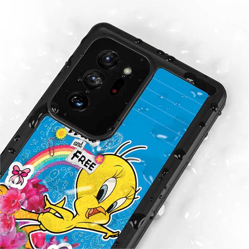 Looney Tunes Tweety Bird Wild and Free Galaxy Note20 Ultra 5G Waterproof Case