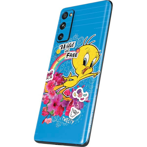 Looney Tunes Tweety Bird Wild and Free Galaxy S20 Fan Edition Skin