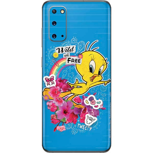 Looney Tunes Tweety Bird Wild and Free Galaxy S20 Skin