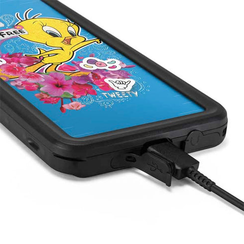 Looney Tunes Tweety Bird Wild and Free Galaxy S20 Waterproof Case