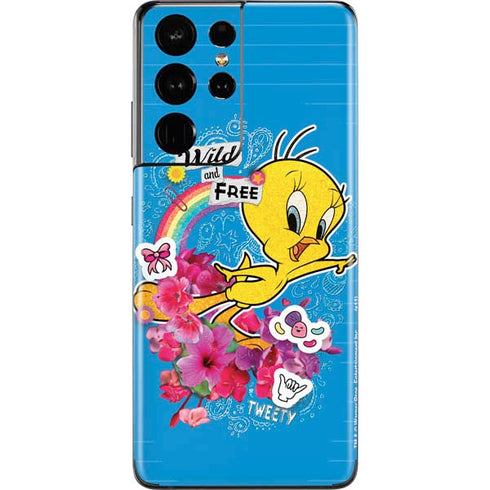 Looney Tunes Tweety Bird Wild and Free Galaxy S21 Ultra 5G Skin