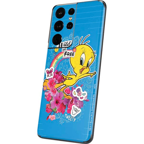 Looney Tunes Tweety Bird Wild and Free Galaxy S21 Ultra 5G Skin