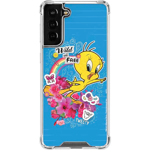 Looney Tunes Tweety Bird Wild and Free Galaxy S22 Plus Clear Case