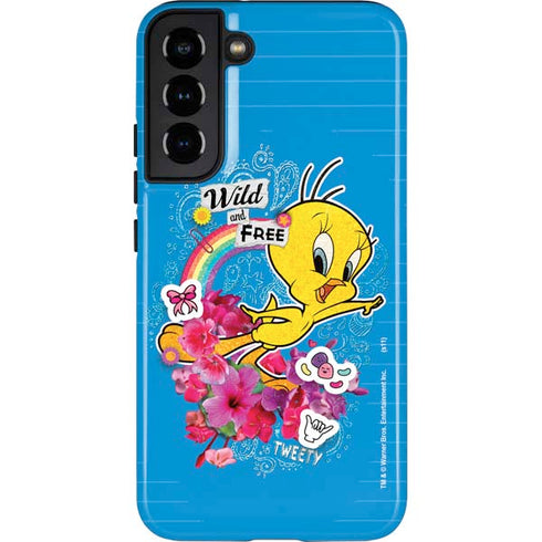 Looney Tunes Tweety Bird Wild and Free Galaxy S22 Plus Pro Case