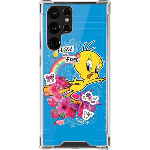Looney Tunes Tweety Bird Wild and Free Galaxy S22 Ultra Clear Case