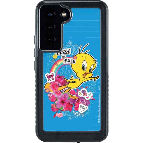 Looney Tunes Tweety Bird Wild and Free Galaxy S23 Plus Waterproof Case