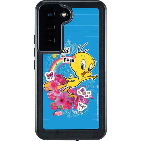 Looney Tunes Tweety Bird Wild and Free Galaxy S23 Waterproof Case
