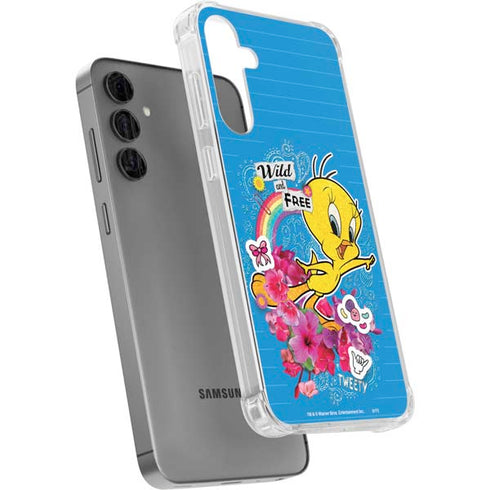 Looney Tunes Tweety Bird Wild and Free Galaxy S24 Plus Clear Case