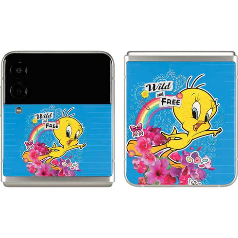 Looney Tunes Tweety Bird Wild and Free Galaxy Z Flip3 5G Skin