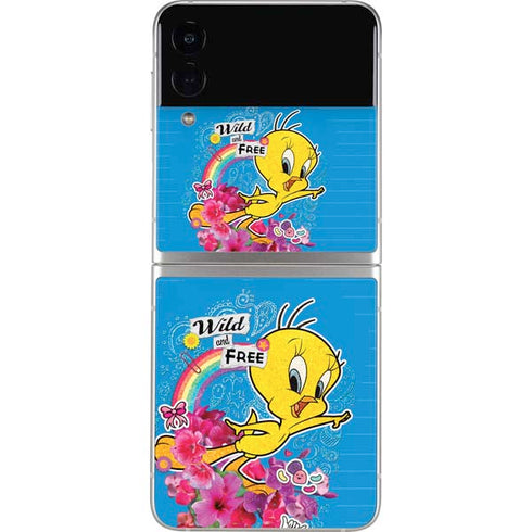 Looney Tunes Tweety Bird Wild and Free Galaxy Z Flip3 5G Skin