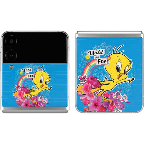 Looney Tunes Tweety Bird Wild and Free Galaxy Z Flip4 5G Skin