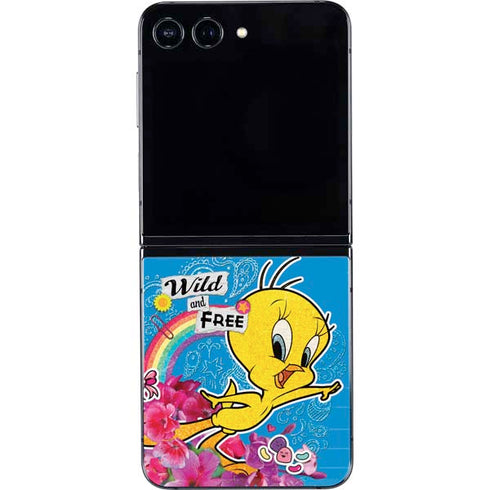 Looney Tunes Tweety Bird Wild and Free Galaxy Z Flip5 5G Skin