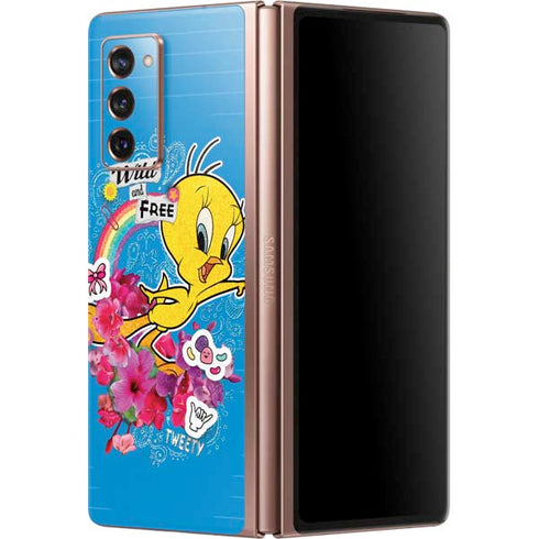 Looney Tunes Tweety Bird Wild and Free Galaxy Z Fold2 5G Skin