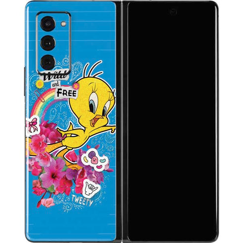 Looney Tunes Tweety Bird Wild and Free Galaxy Z Fold2 5G Skin